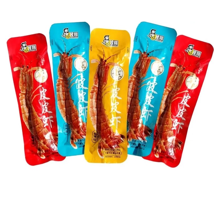 [New Year Essentials] Chán Hóu Gē Vegetarian Pipi Shrimp Flavored Spicy Strips [Three Flavors: Barbecue, Spicy, Extra Spicy] 3 Packs, About 90g
