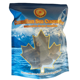 Dried Arctic Deep Sea Natural Sea Cucumber Standard Bag Package( 1 lb) 454g(with Ribs/Belt Bandage)