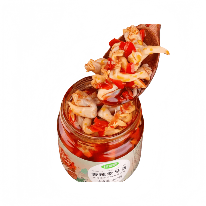 Spicy Ivory Clam Meat Homemade Seafood Sauce for Rice and Noodles 160g*1 Bottle