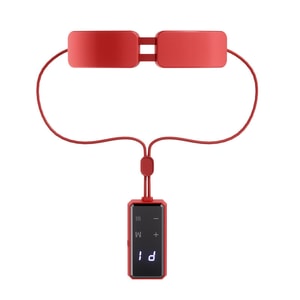 【中国直送】Jingyajia TENS+EMS デュアルパルス ネックマッサージャー 6つのモード 19段階+3段階温熱療法 軽量92g オフィスや学生に最適 レッド 単体