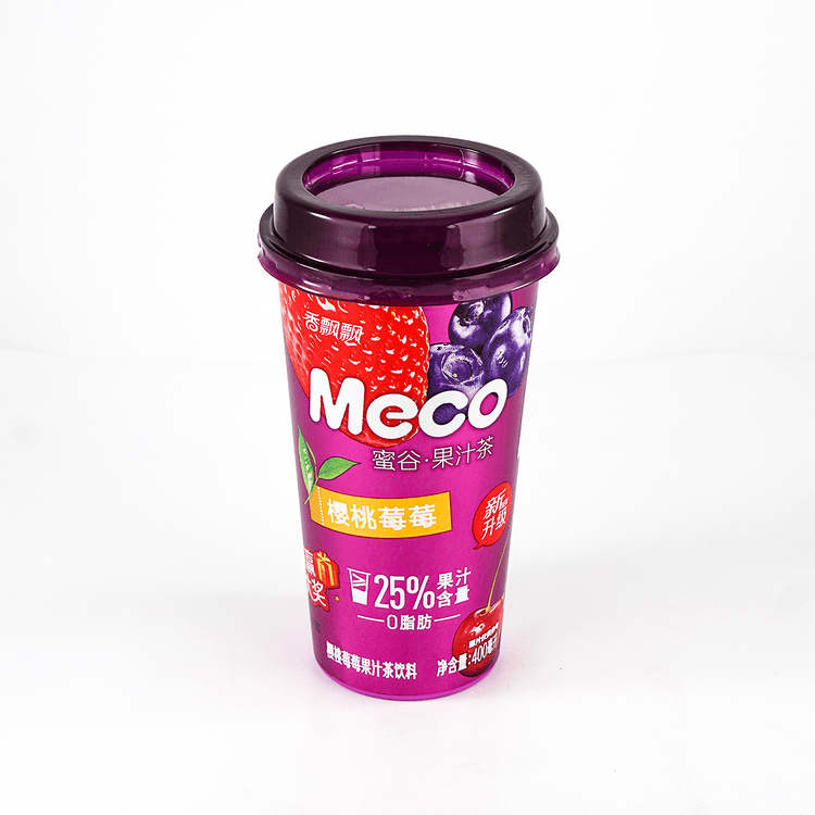 XIANGPIAOPIAO XPP Meco Cherry & Strawberry Fruit Tea, 13.5 fl oz