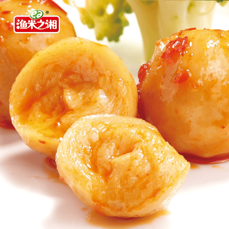 Fish balls fish balls spicy and spicy instant snacks snacks Hunan specialties 10 packs*12 grams mixed flavors 3