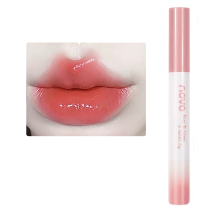 Nourishing Tinted Lip Gloss 1pc Peach-Red Color