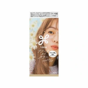 【日本直邮】日本 KAO花王 Liese 浅色头发泡沫染发剂 法兰绒花米色 108ml (黑色头发需要先漂白)