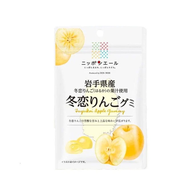 【日本直邮】日本 日本其他 Nippon Ale 全国农协 岩手县冬恋苹果爆浆软糖 40g