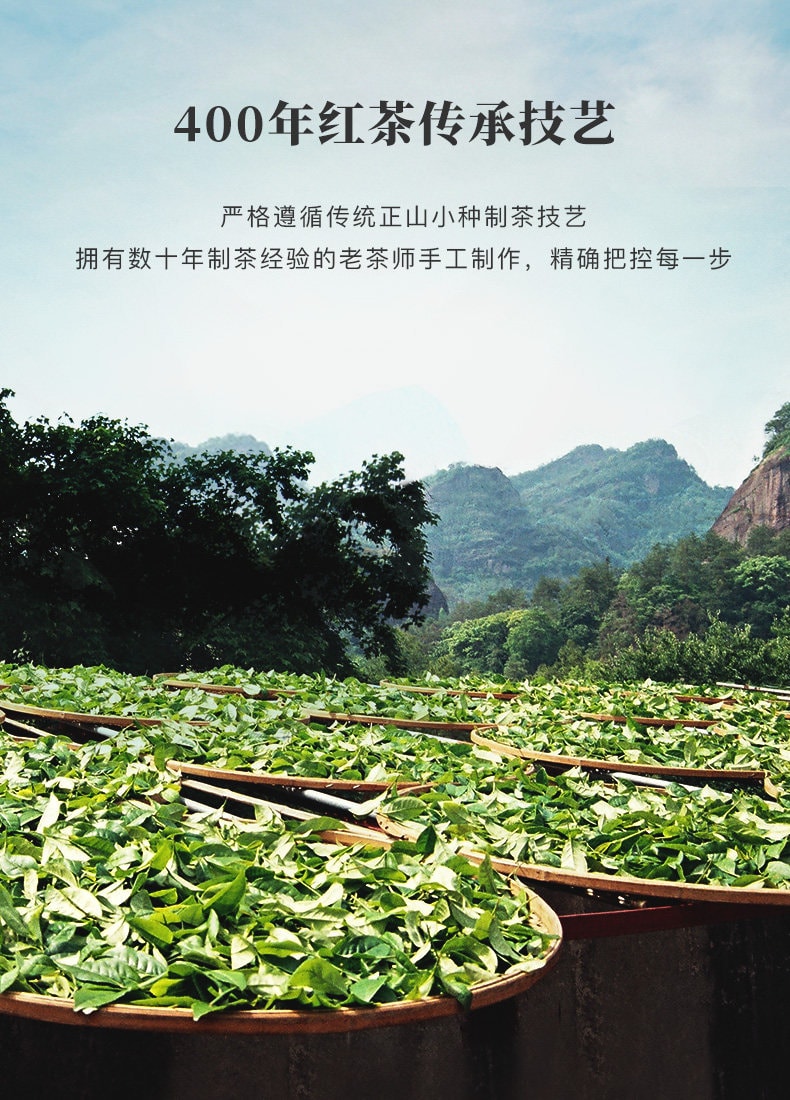 中国直邮】 八馬茶業 武夷紅茶 正山小種 食用茶 大容量 自宅用 茶葉