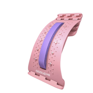 中欧 腰部拉伸颈椎按摩器瑜伽辅助工具腰背托顶腰  粉色 一个装