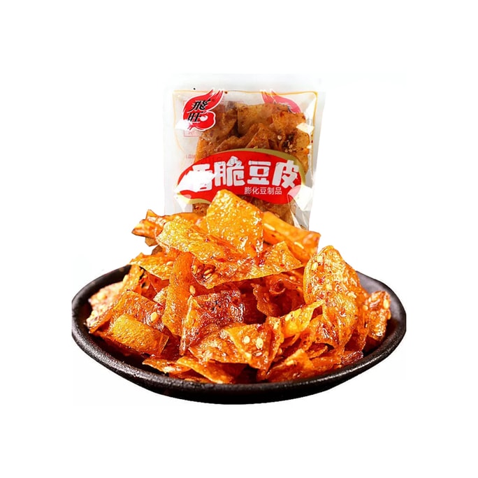 [중국 직송] 페이왕 바삭한 두부피 손으로 뜯은 매운맛 칩 매운맛 20g 어린 시절 추억의 간식 후난 핑장 매운맛 스트립