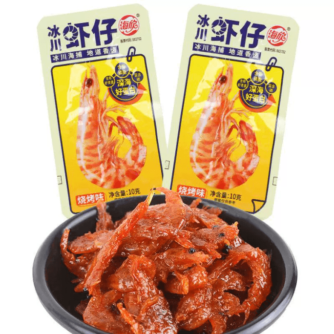 海欣氷河エビインスタントシュリンプBBQ風味クリスピースナック10g*10パック