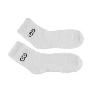 플러시 양말 표정 모조 밍크 둥근 눈