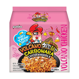Volcano Carbonara Chicken Flavor Noodle 4.59*4 Packs, 18.34 oz