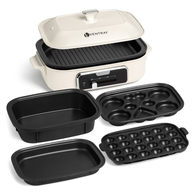 Classic Indoor Electric Grill Set - White