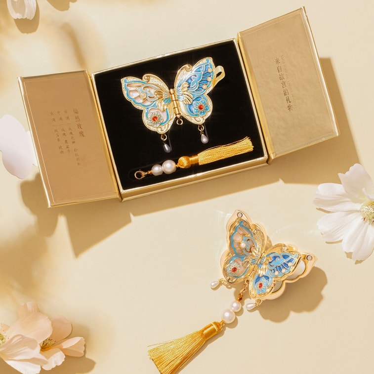 【中國直郵】 故宮淘寶 故宮珍寶蝴蝶香膏 燦然玫瑰 馥鬱芳香 1盒裝 3