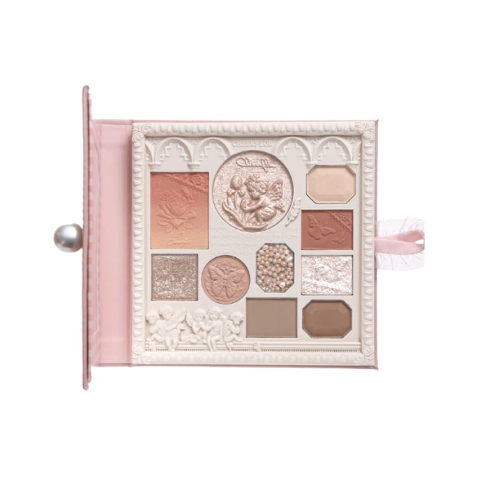 [중국 직송] 스노우 히비스커스 엔젤 엠보싱 어스톤 아이섀도우 팔레트 #973 재패니즈 스위트 살구 - 정통 매트 텍스처, 자연스러운 빛 메이크업 완벽, 뛰어난 발색력, 21g