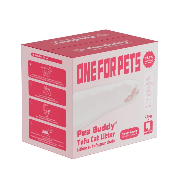Pea Buddy Tofu Cat Litter Sweet Peach Scented 2.5kg x bag