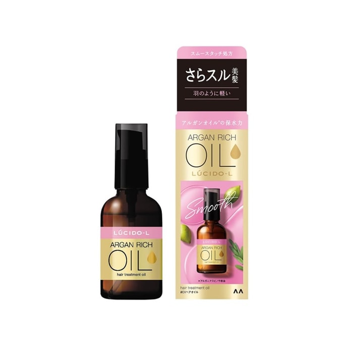 【日本直邮】日本 MANDOM 曼丹 LUCIDO-L 摩洛哥坚果护发精油 清爽型 60ml COSME大赏第一位
