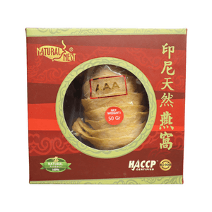 Kowloon Hall Natural Hall 인도네시아 순수 천연 AAA 황금 실크 노란색 새의 둥지 50g 작은 포장 맛 팩