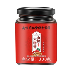 【春節必需品】南京通人湯 サンザシ六味ペースト。燕の巣風味で味付けされており、消化促進、胃腸の働きを整え、脾胃を強くし、血行促進、消化を助け、胃腸を滋養する効果があります。棗、ナツメ、ヤムイモ、麦芽入りのインスタントドリンク。300g