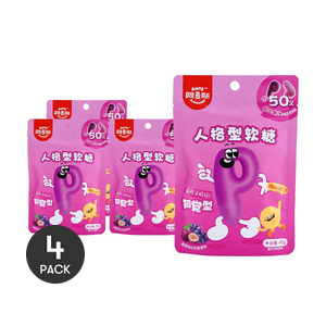 MBTI Personality Test Gummy Candy Letters JP,  Grape&Passion Fruit Flavor, 1.59 oz *4【4 Packs】【Packing May Vary】