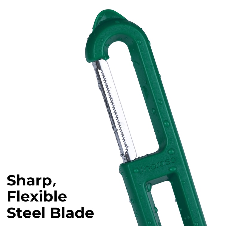 LINOROSO 톱니 모양의 과일 필러 필링 나이프 1팩 그린 5