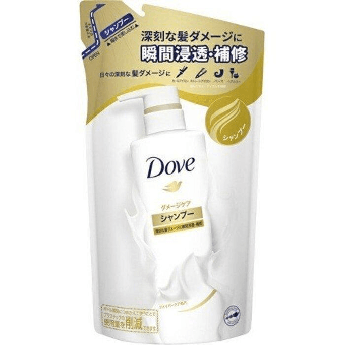 [일본 직송] 일본 유니레버 도브 샴푸 리필 350g 건성모발용 모발끝 보습