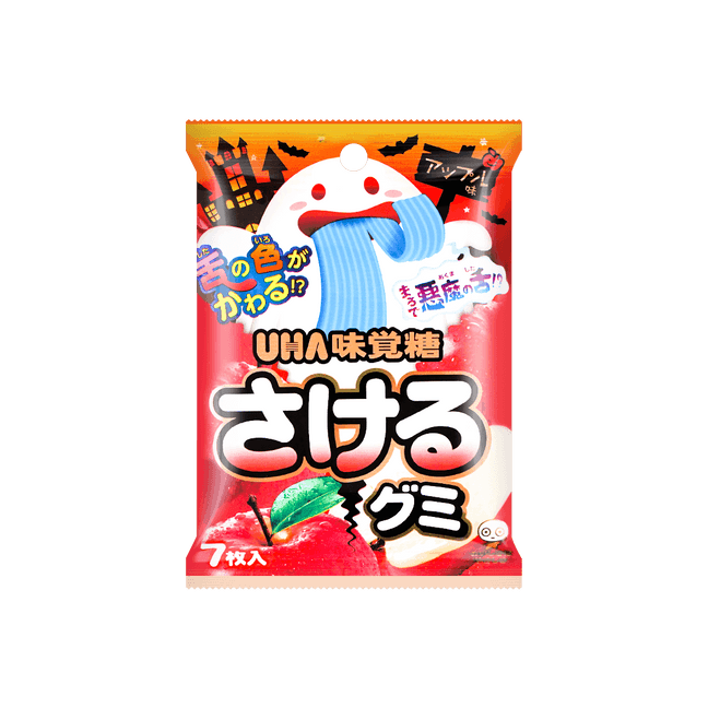 日本UHA悠哈 味觉糖 小恶魔手撕软糖 苹果味 30g【舌头会变色哦】