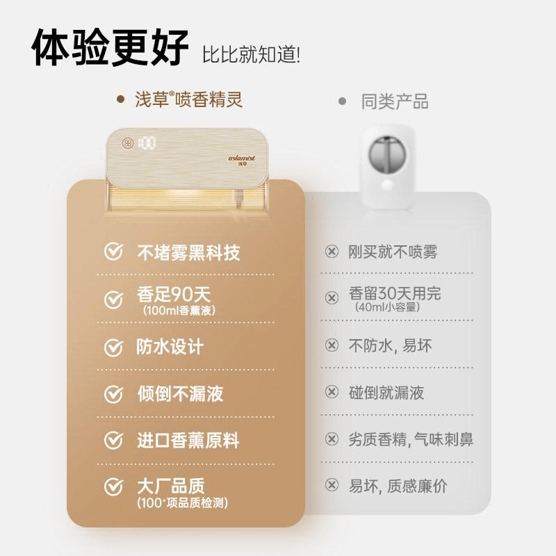 网易严选 浅草 空气清新剂香薰自动喷香机家用室内持久除臭香氛机 莫奈花园 100毫升