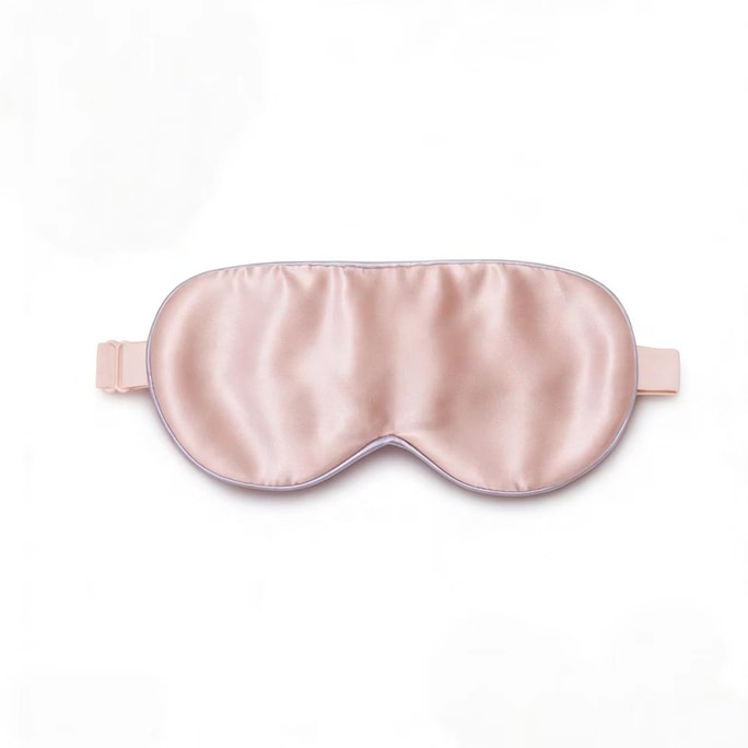 【中国直邮】 太湖雪 丝滑真丝眼罩 双面桑蚕丝细腻遮光柔软云感无压睡眠 樱花粉