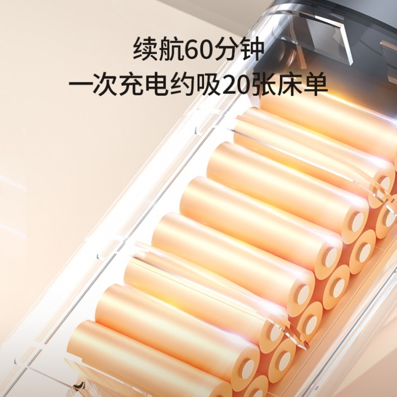 【中国直邮】 徕本 吸猫毛神器全自动家用床上养猫宠物猫毛吸毛器手持小型无线吸尘器  米白 一台装