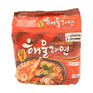 해산물맛 라면 21.15oz 【정통 한국식】【매콤하고 감칠맛 나는】