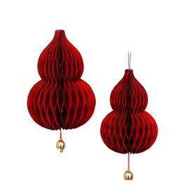 New New Year Decoration Honeycomb Gourd Pendant 1 Piece Small Three-Dimensional Gourd+Bell