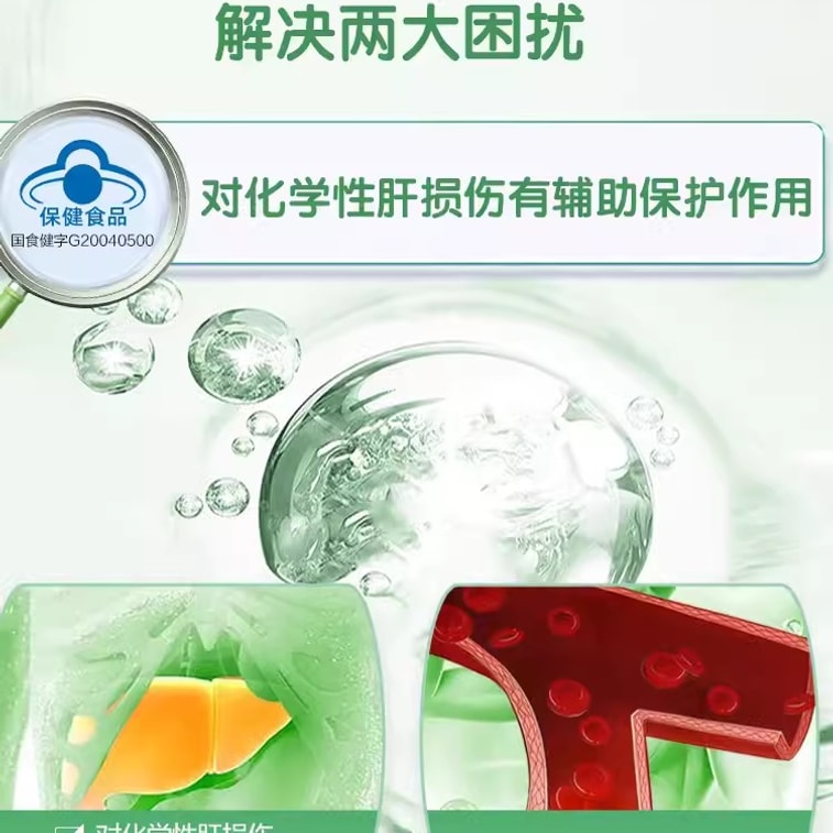 【中国直邮】 哈药集团 哈药 绿康软胶囊辅助保护肝脏损伤调节血脂男女中老年30g/瓶 4
