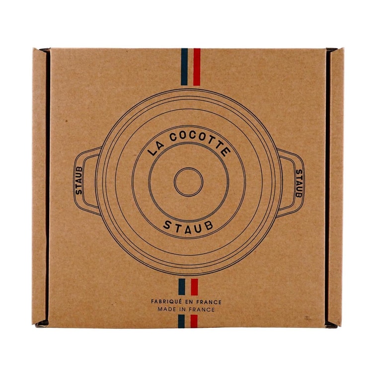 法国STAUB珐宝 圆形荷兰炖锅 搪瓷铸铁双耳珐琅锅 松露白 3.79L 10