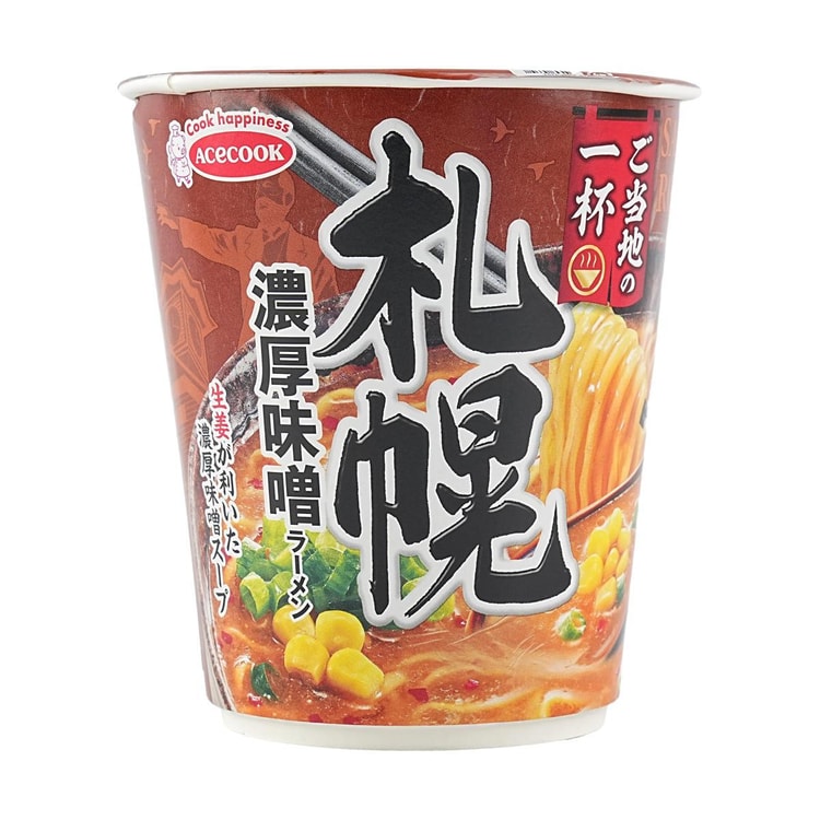 日本ACECOOK 札幌浓郁味噌拉面杯面64g - 亚米