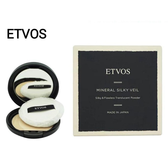 【日本直邮】日本 ETVOS 天然矿物蜜粉饼 控油防水 干湿两用 孕妇敏感肌可用 SPF20PA++  7g