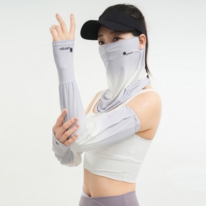 Outdoor Riding Sun Protection UV Protection Ice Silk Thin Breathable Gradient Color Sun Protection Ice Sleeves Arm Guards Gradient Grey One Pair
