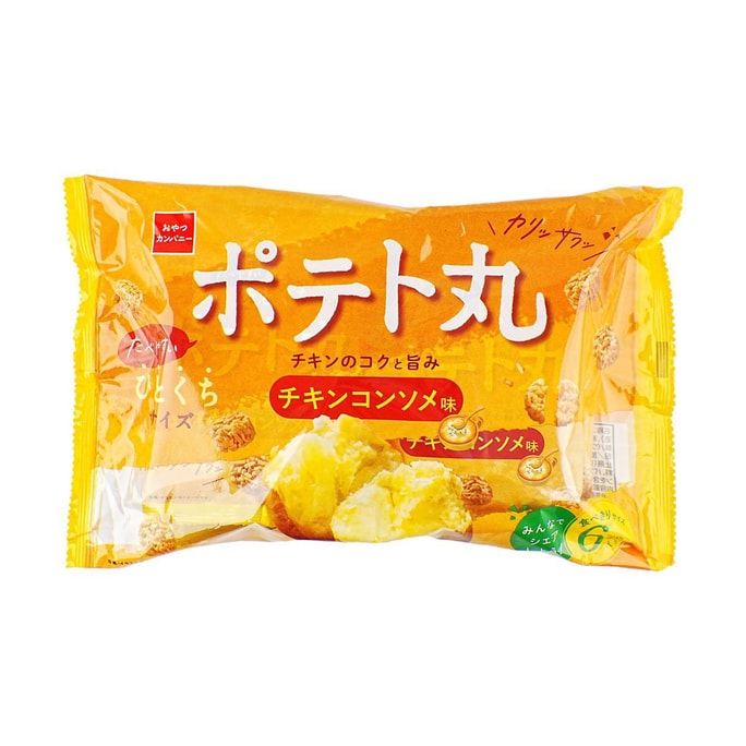 日本OYATSU 酥脆小薯球 一口大小 濃雞湯口味 6袋入 108g