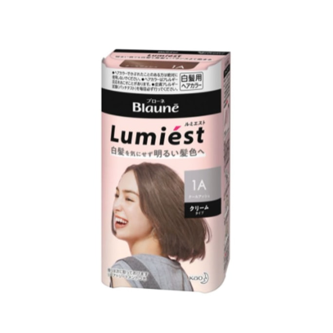 Blaune Lumiest Hair Dye Fashion Cover Gray Hair 1A Cool Grey