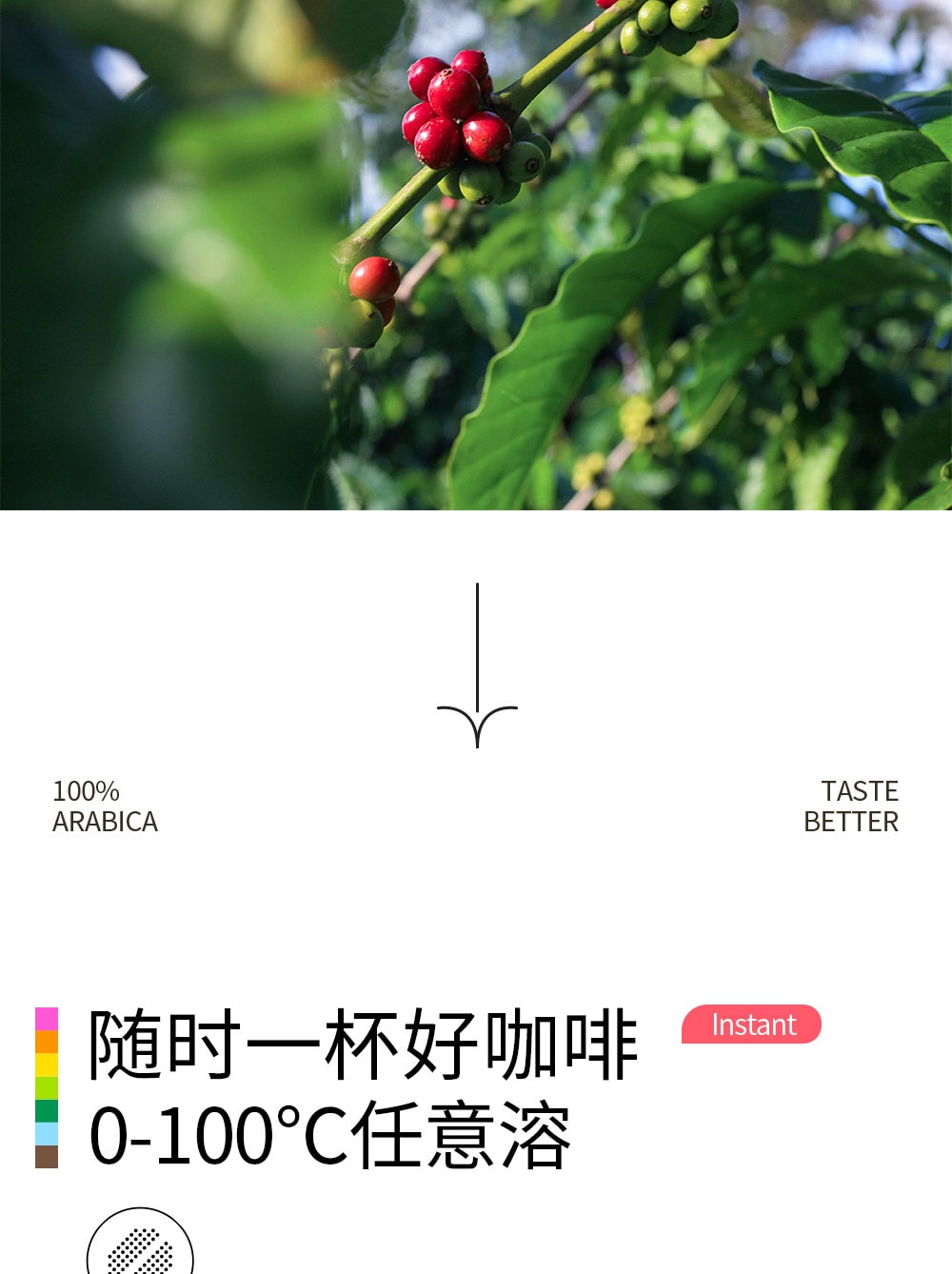 【中国直邮】 F5 即溶咖啡粉 美式黑咖啡 速溶阿拉比卡咖啡 1.8g*10条装