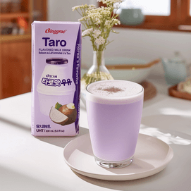 Taro Flavored Milk Drink,Korean Sweet and Creamy Beverage,6.76 fl oz*6 Pack【Trending on TikTok】