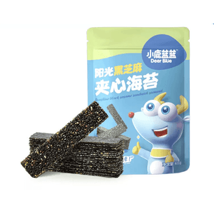  小鹿藍藍 海苔夾心脆 多層口感 層層酥香 寶寶點心即食海苔碎 芝麻味40g/袋