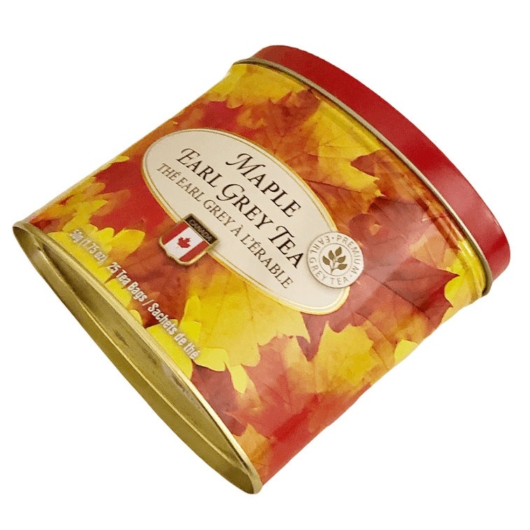 加拿大CANADA TRUE 枫叶伯爵茶 橢园铁罐装  25茶包 50g 3