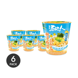 统一 汤达人 柚子豚骨乌冬面方便面 78g *6【6份超值装】【冬日限定暖食】【超可爱小猫鱼板!】