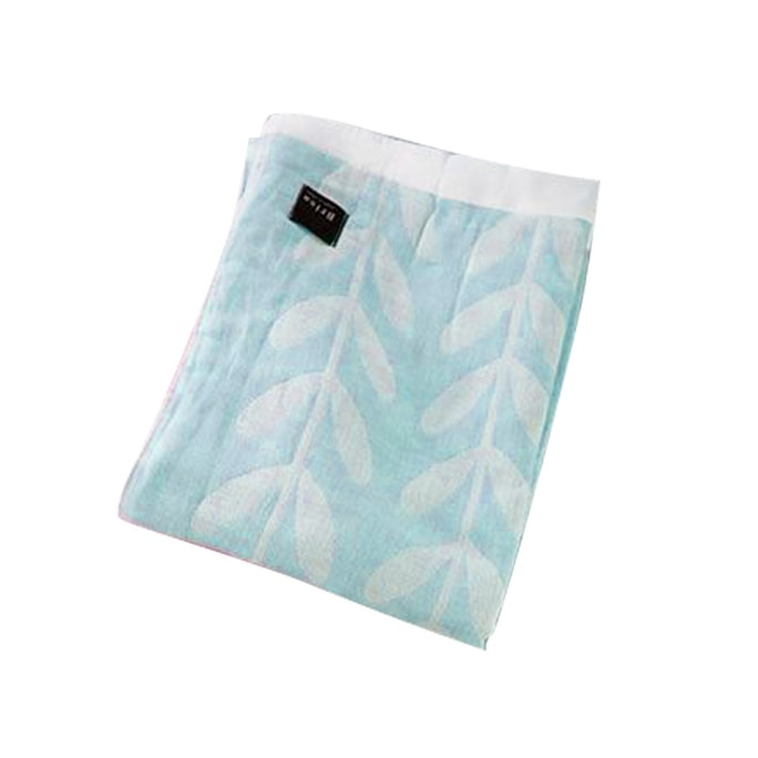 [일본에서 다이렉트 메일] 이마바리 수건 5겹 스펀 스로우 북유럽 스타일 패턴 아이비 블루