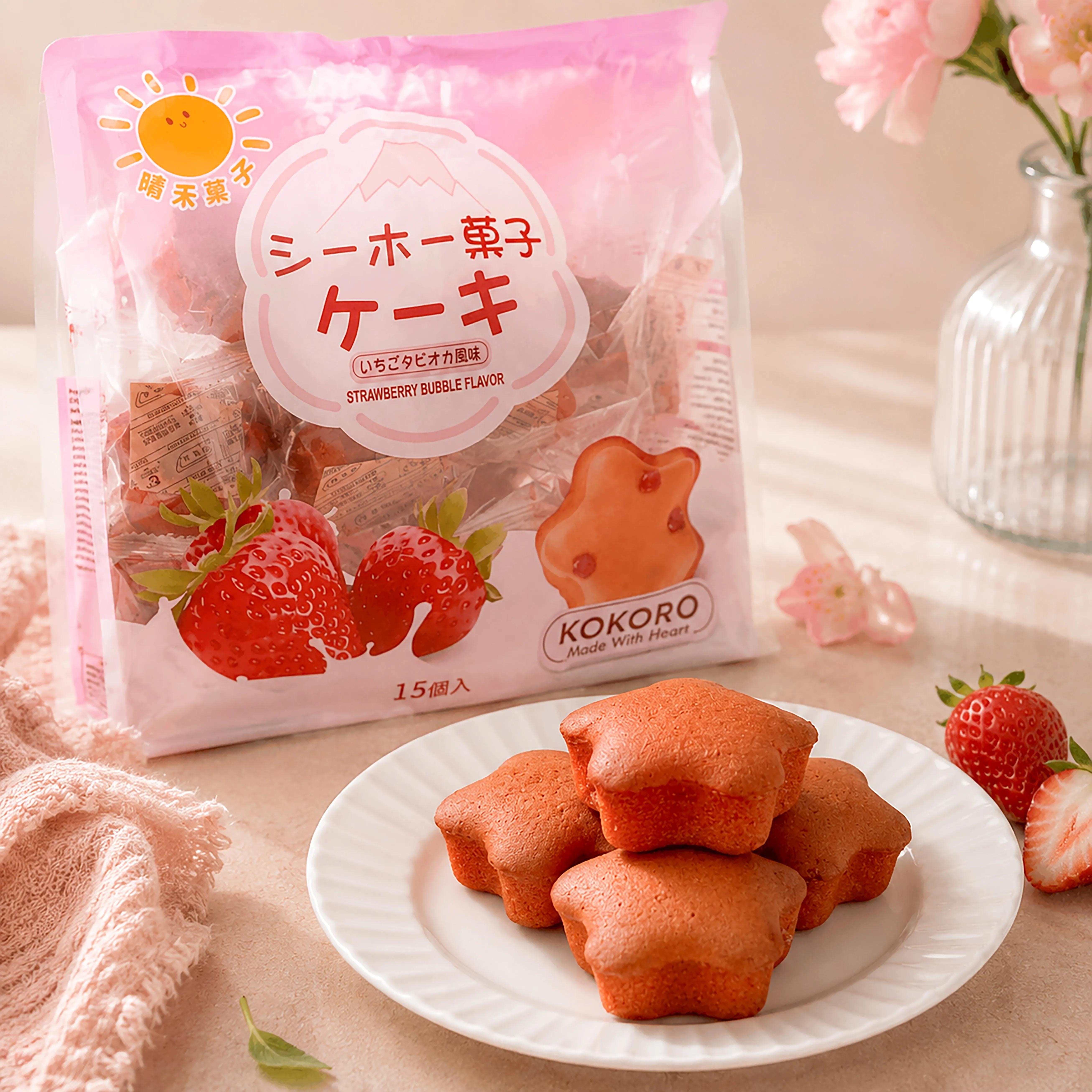 啖啖鲜Dan Dan Xian-Star Shaped Cake Strawberry Flavor, 7.05 oz