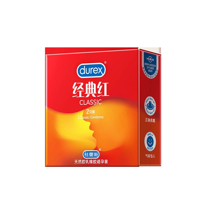 Classic Red Condoms, 2 Pcs/Box