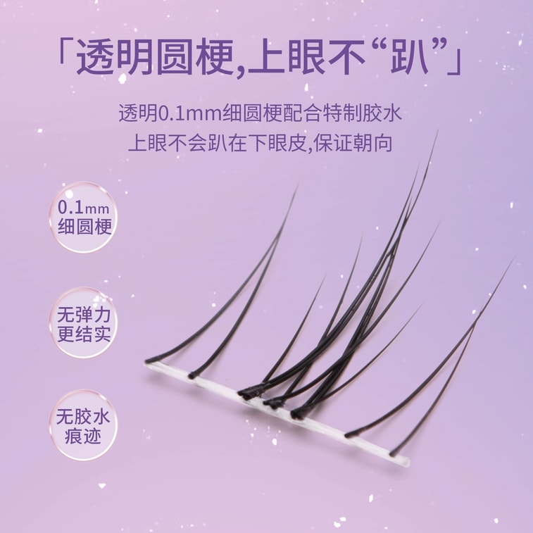 心願先生 懶人三片式假睫毛 小野貓下睫毛-混合款6排 (內贈膠水) 3