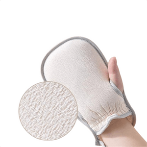 Bath scrubber powerful exfoliating scrubber painless bathing thickened coarse sand off-white color 1 piece.