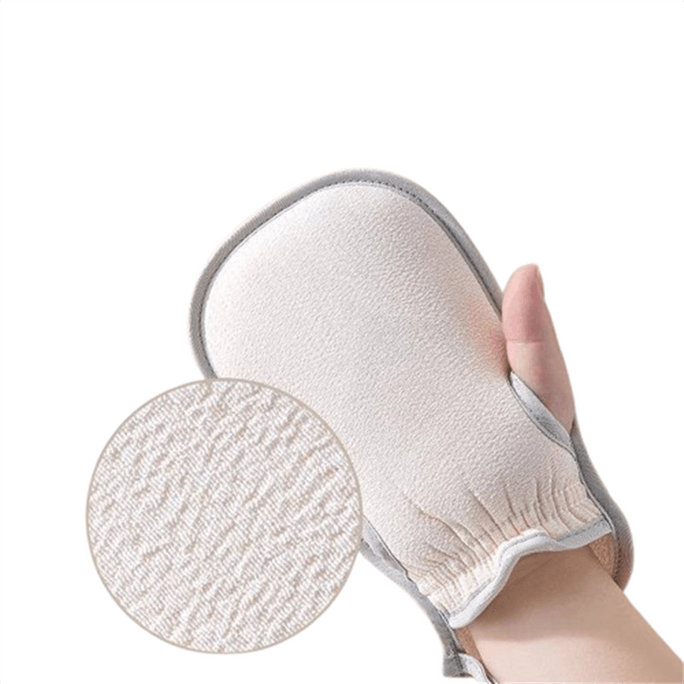 Bath scrubber powerful exfoliating scrubber painless bathing thickened coarse sand off-white color 1 piece.
