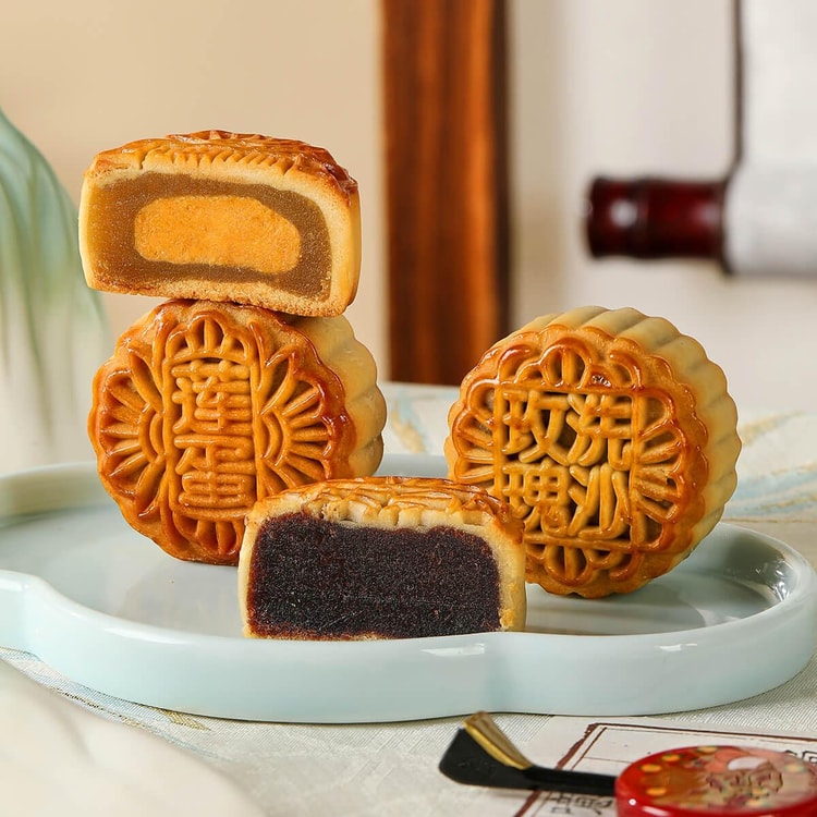 悠享时×皇家尚食局联名江山馨月月饼礼盒815g【八方如意九尊+年年有鱼+